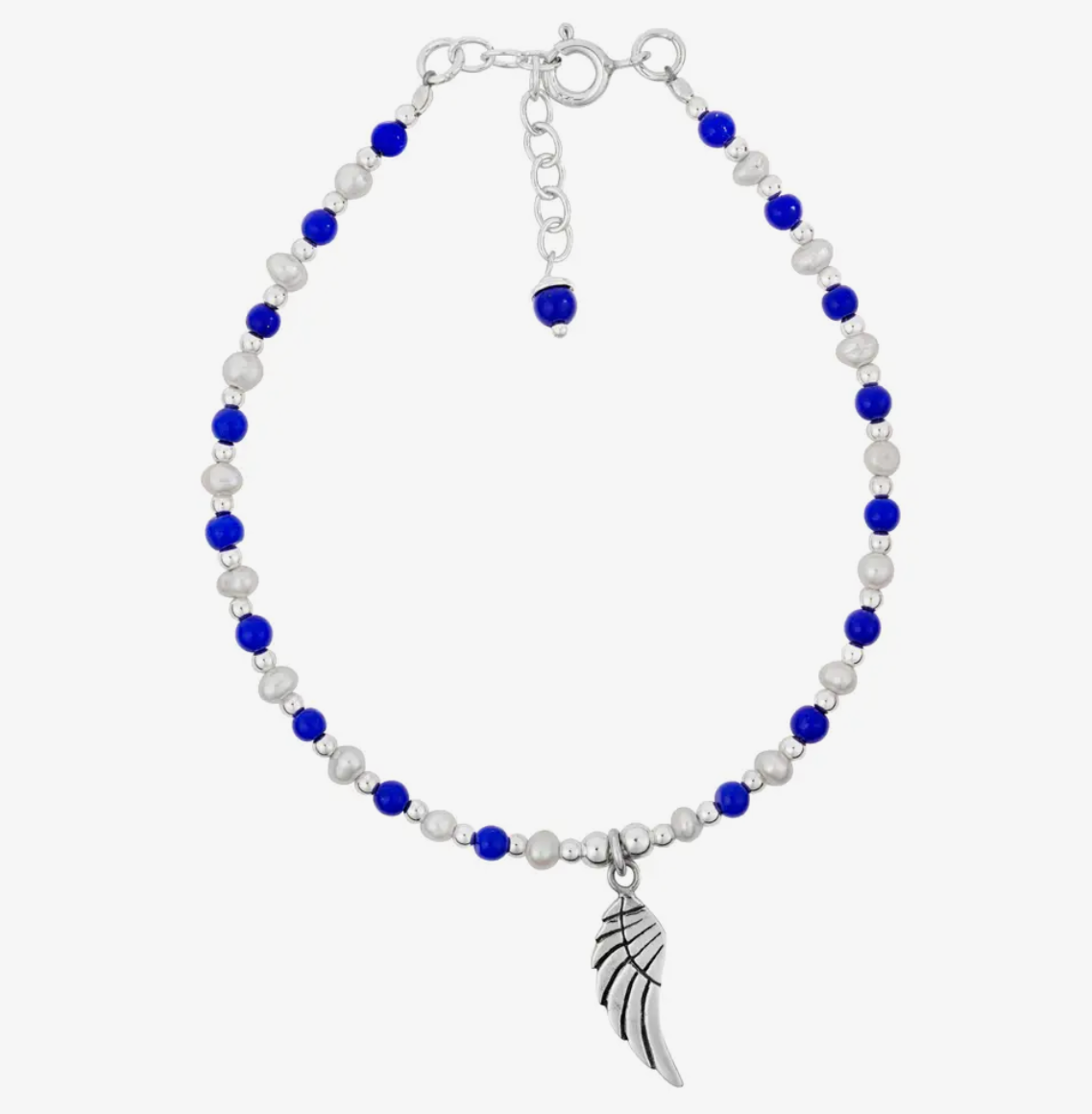 Angel Wing Beaded Bracelet with gift box 925 Silver