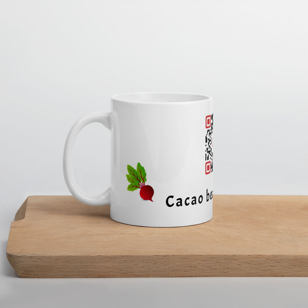 Miniatura: Beetroot cake White glossy mug