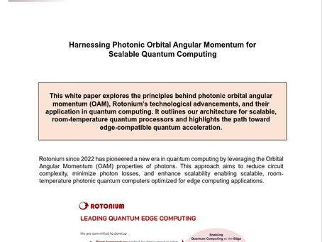 Rotonium Shares Its Vision for a Room-Temperature Photonic Quantum Processor