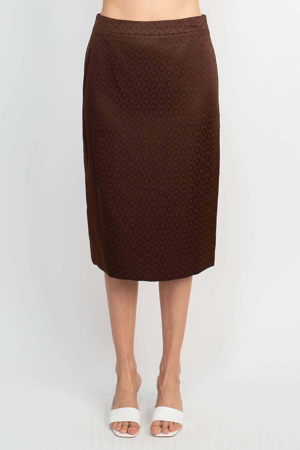 Miniatura: John Meyer Collection Crew Neck Long Sleeve Zipper Front Pencil Skirt Slit Back 