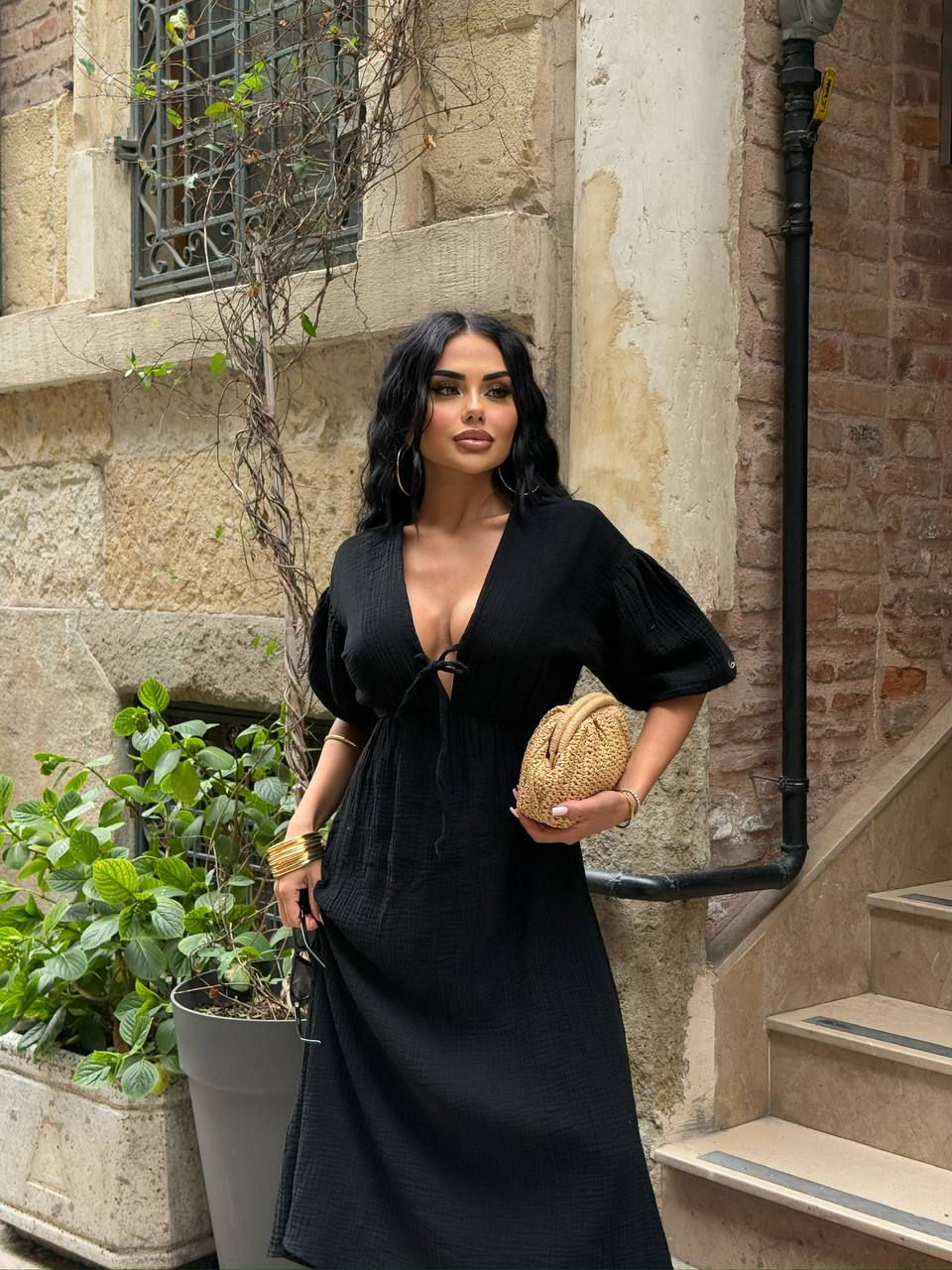 Miniatura: The Riviera Puff-Sleeve Midi Dress – 1206
