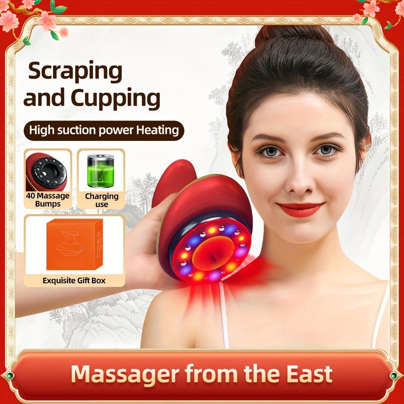 Миниатюра: Electric Vacuum Cupping Massage Device with Heating(Red)