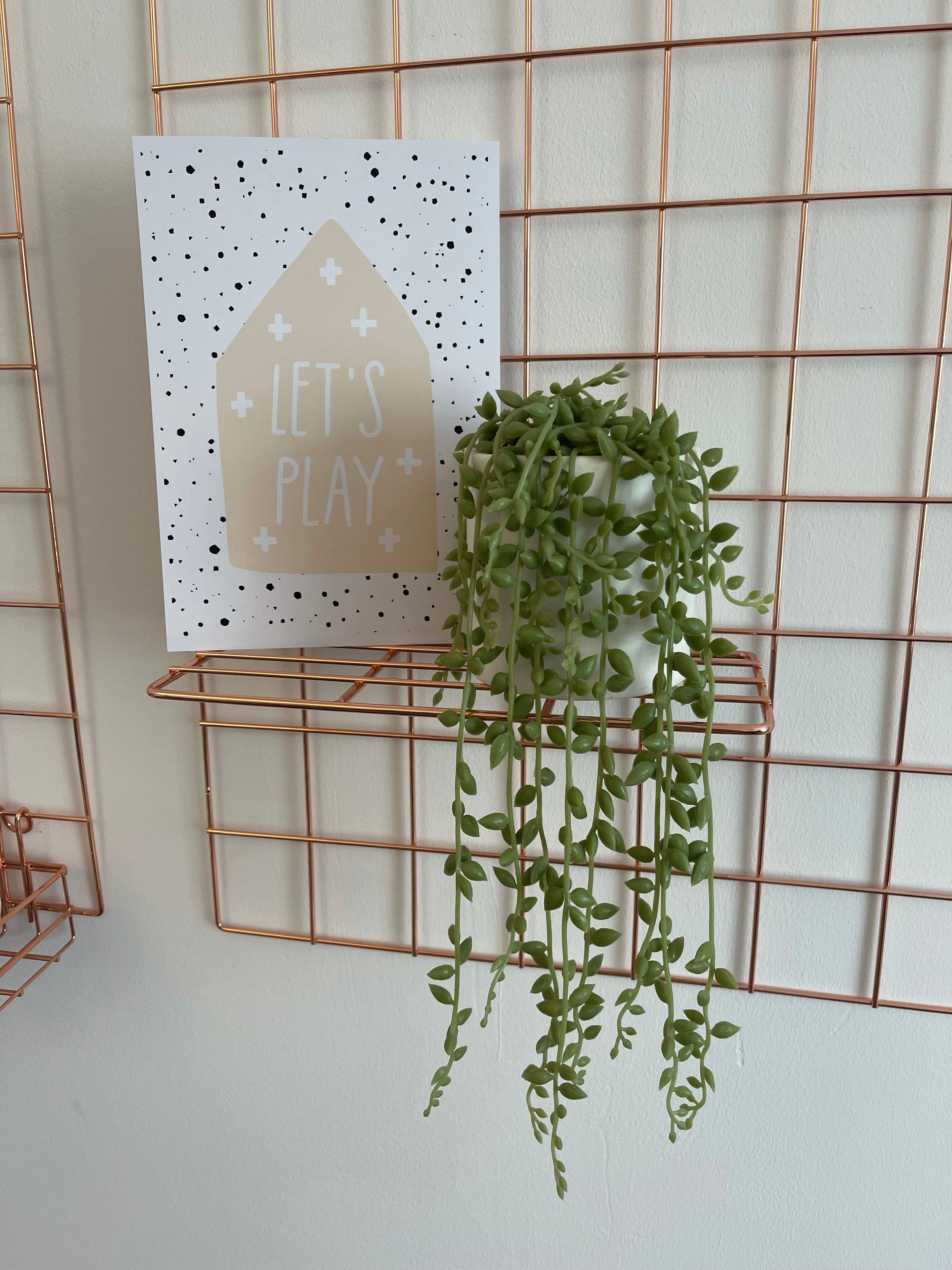 Let's Play Heart Muted Yellow Nursery Scandinavian Style Children's Room Wall De