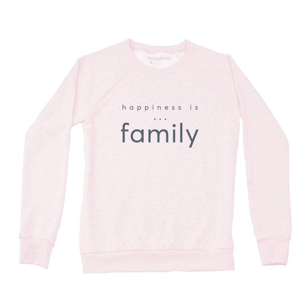 Women's Family Crew Sweatshirt, Ballet Pink