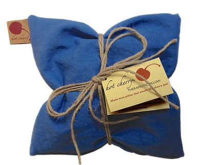 Miniatura: Hot Cherry Square Pillow in Blue Denim