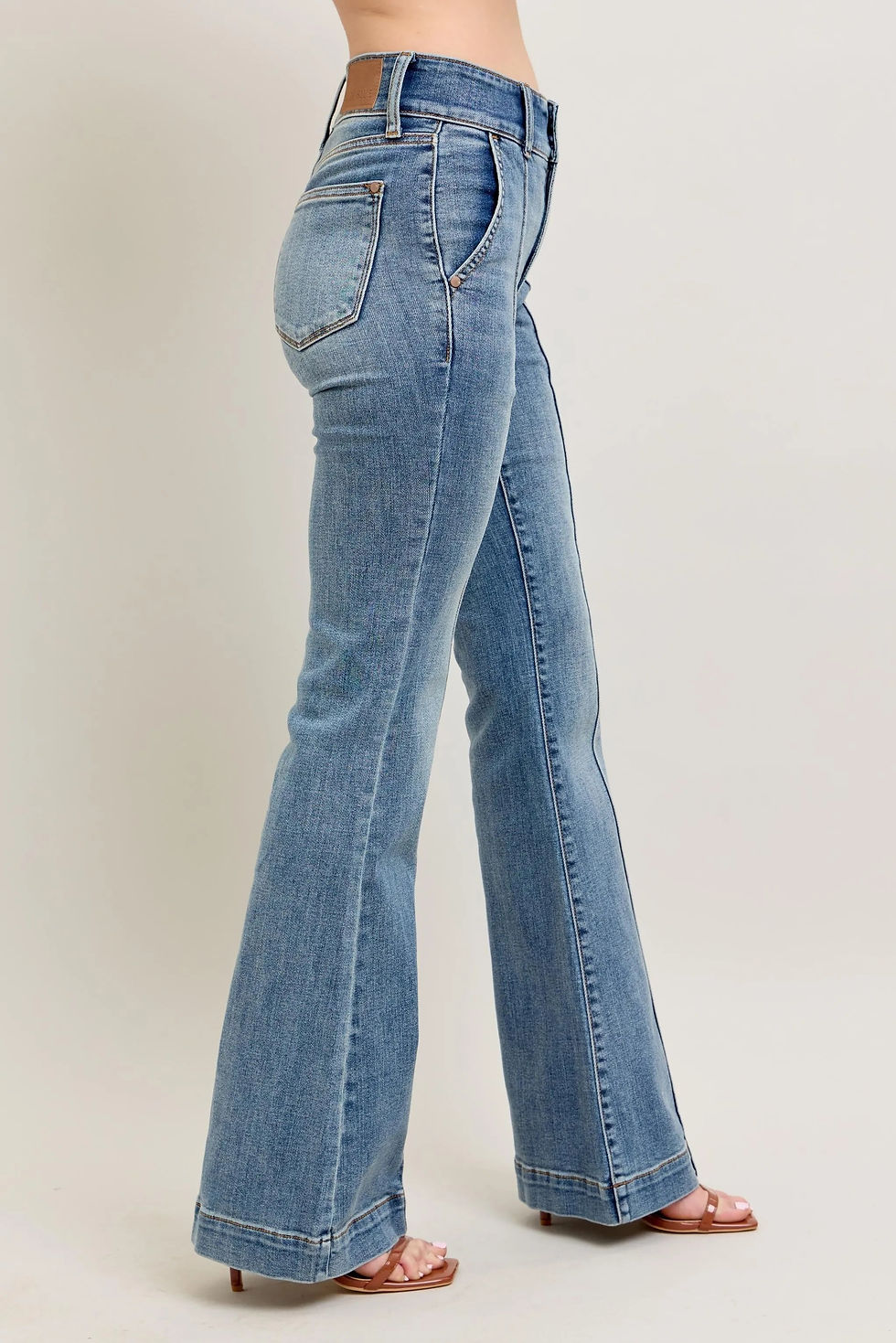Miniature : Judy Blue Full Size High-Waist Flare Denim Jeans with Front Seam Detail Plus Siz