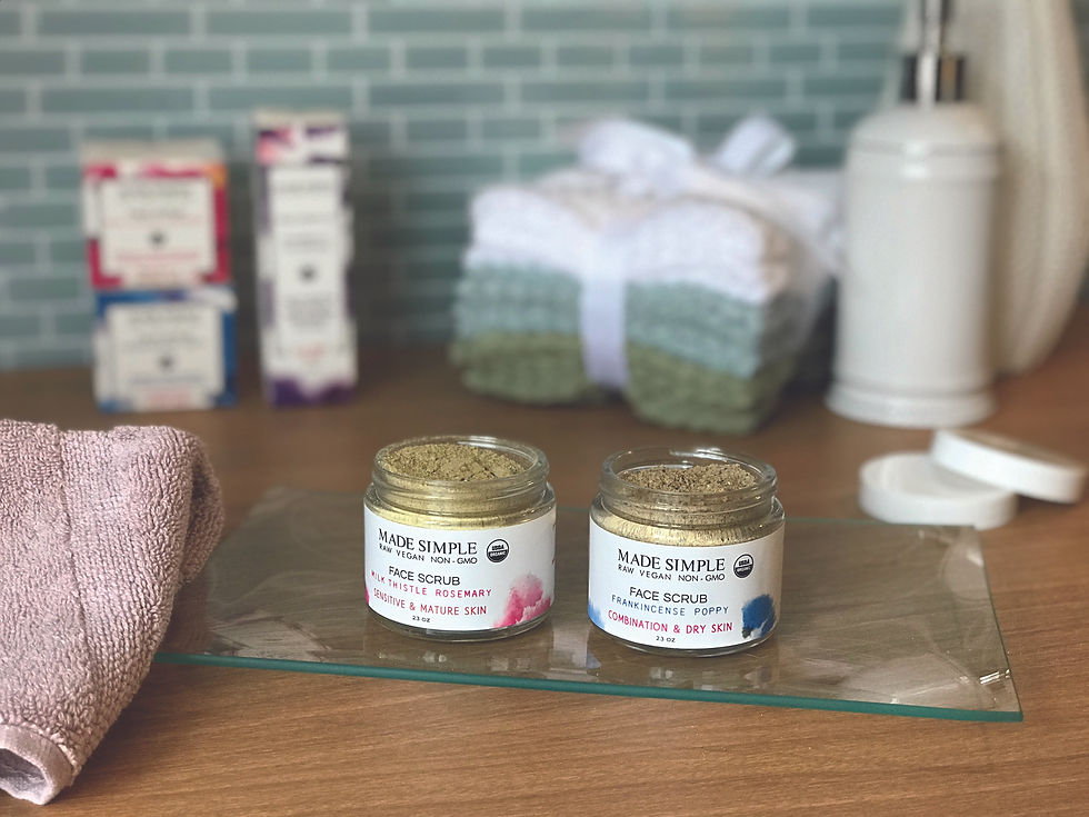 Thumbnail: Milk Thistle Rosemary Face Scrub for Sensitive/Mature Skin - Certified Organic,