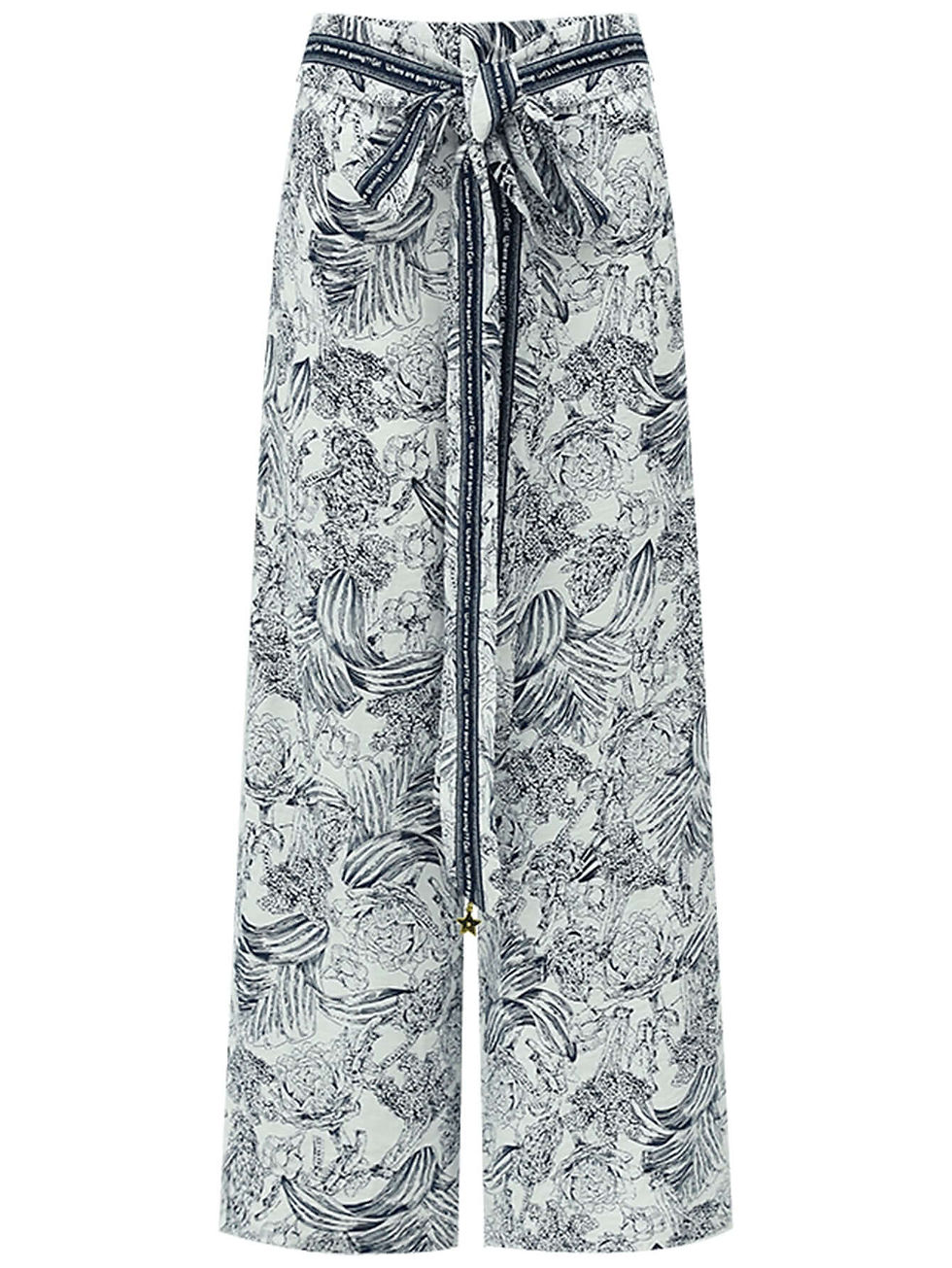 Miniatura: Breezy Tie Waist Wide Leg Floral Pants
