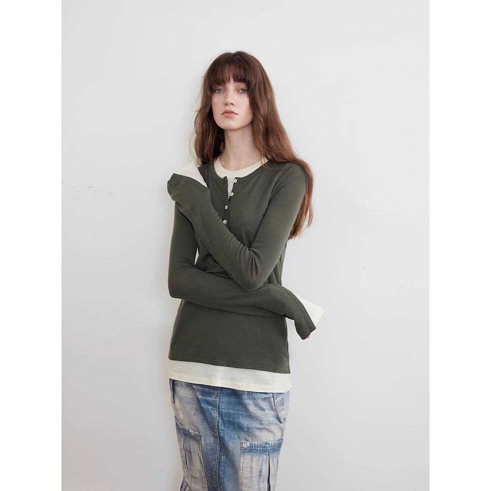 Thumbnail: "Letter from Munich" elastic skin-friendly all-wool sweater women's long-sleeved
