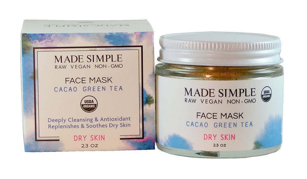 Miniatura: Cacao Green Tea Face Mask for Dry Skin - Certified Organic, Vegan & Cruelty-free