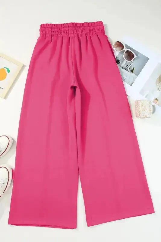 Miniatura: Wide Leg Sweatpants - Rose Red Terry Knit