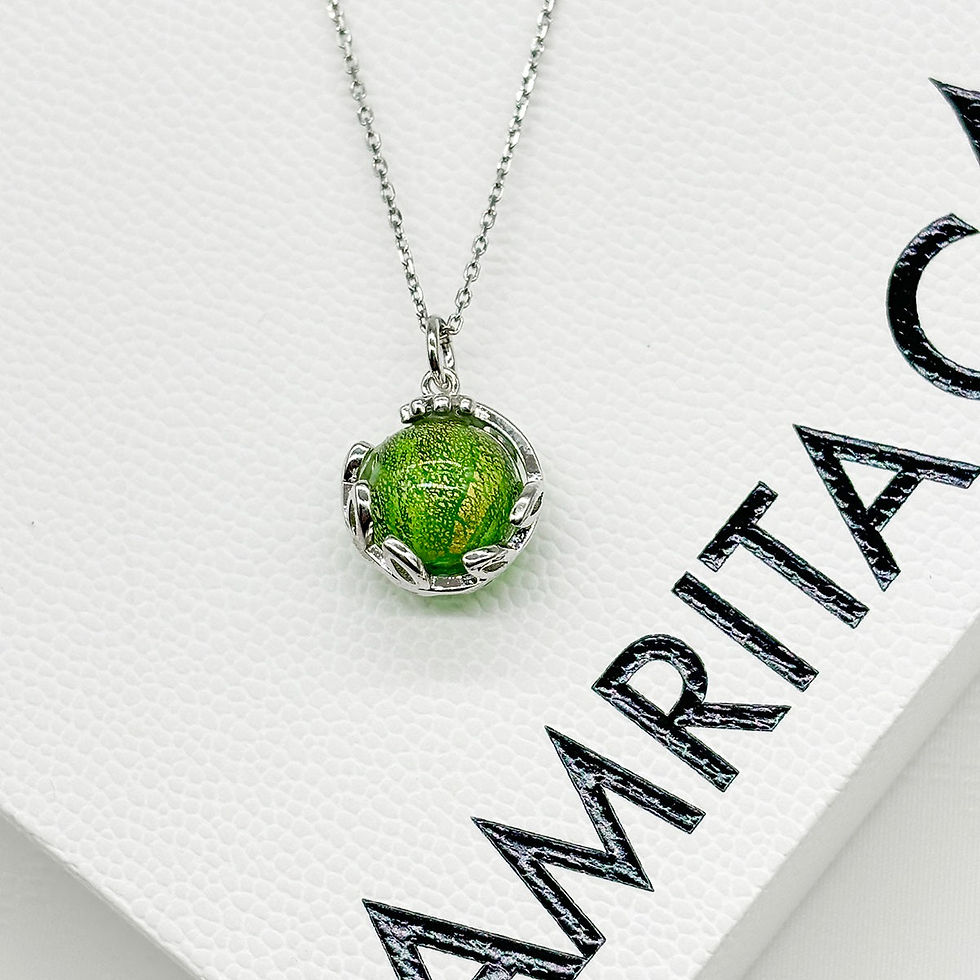 Miniature : Planet Murano Aroma Necklace - Aurum Verdant | Energy & Healing | Diffuse on the