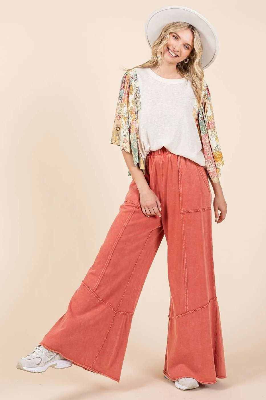 Миниатюра: Mittoshop Mineral Wash Wide Flared Leg Pants