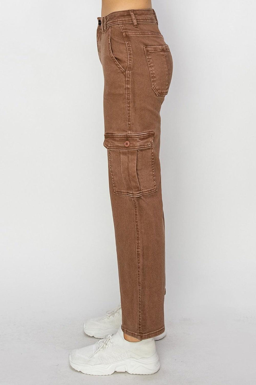 Thumbnail: Risen Full Size High Rise Cargo Jeans