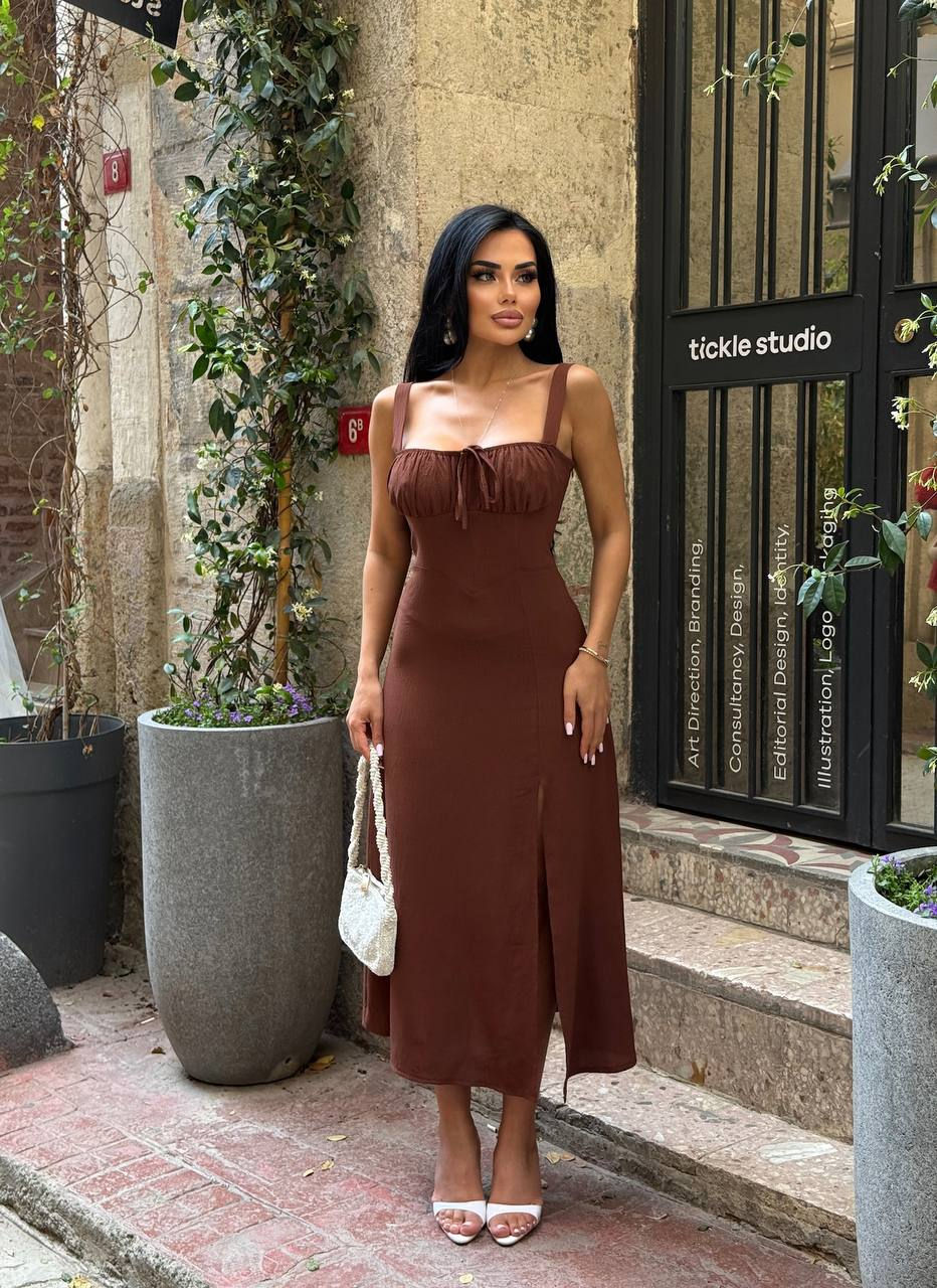 Miniatura: Sienna Lace-Up Corset Midi Dress - 1212