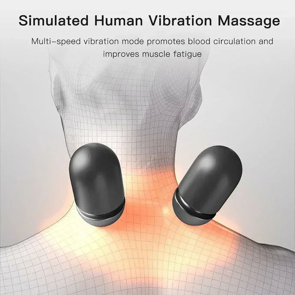Thumbnail: Electric Cervical Massage Pillow Heated Neck & Spine Support Grey