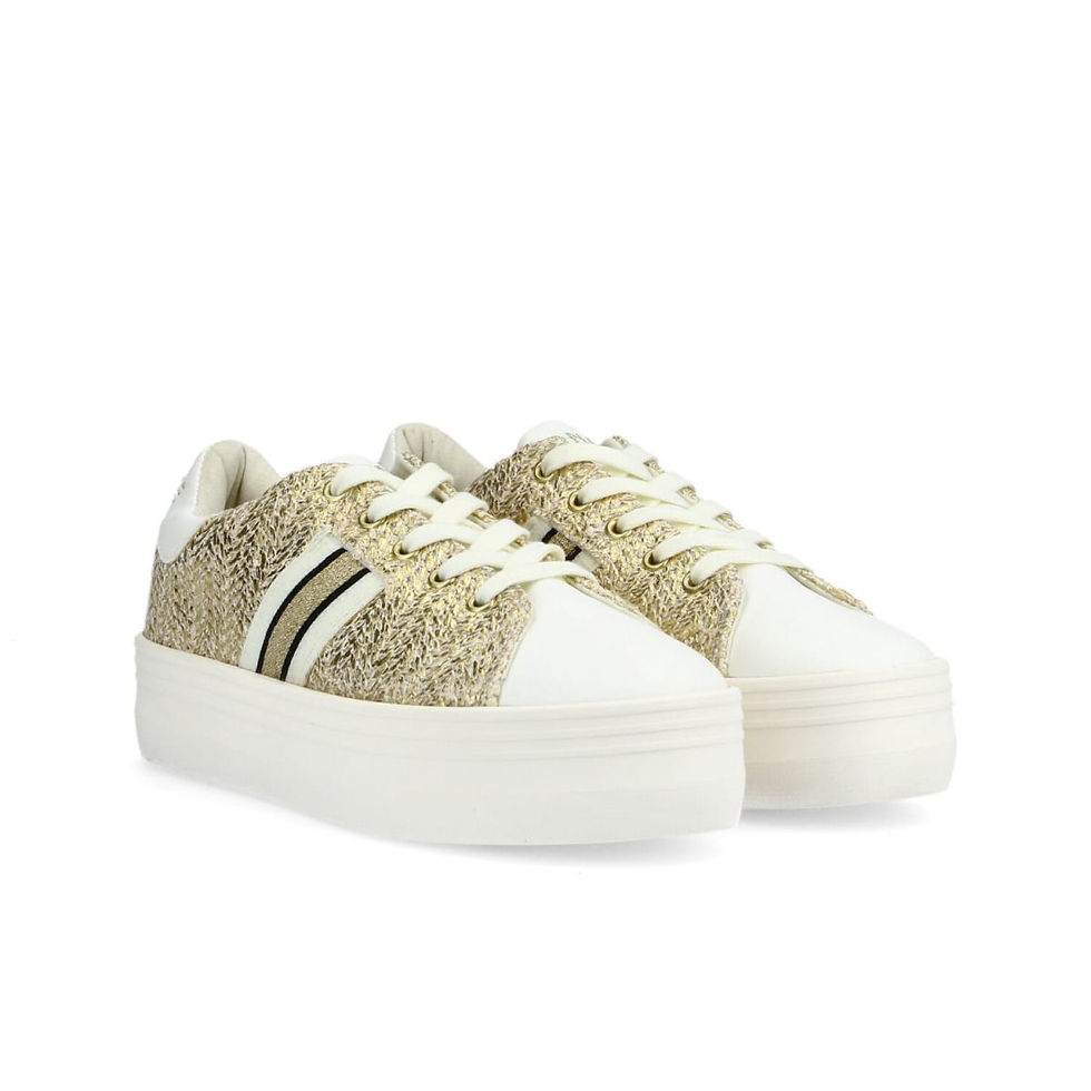 Miniature : PLATO M DERBY - SOFT/RAFFY - OFF WHITE/L.GOLD