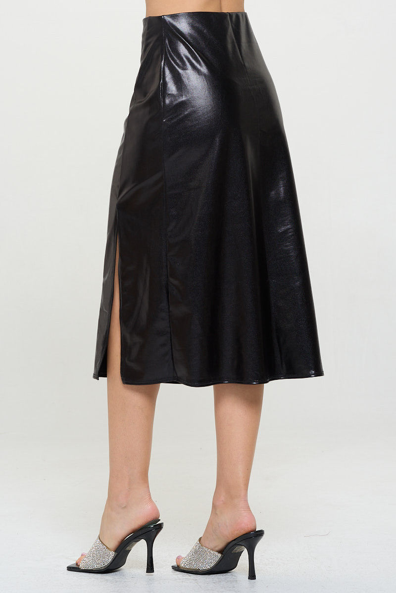 Miniatura: Metallic Midi Skirt with Slit