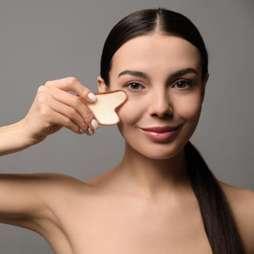 Miniatura: Pure Copper Gua Sha Tool Facial Massager Guasha Board Face Body Natural Massage