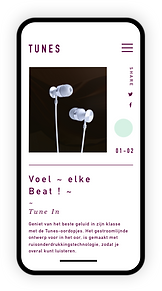eCommerce website for high-end headphones showcased on mobile.