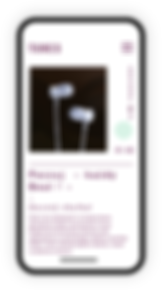 Strona eCommerce poświęcona wysokiej klasy słuchawkom prezentowana na urządzeniach mobilnych.