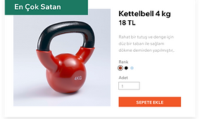 " En çok satan bir ürün, bu örnekte 4 kg