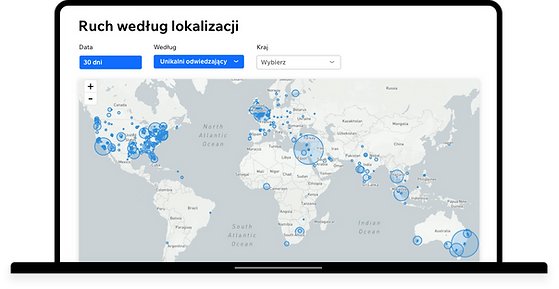 Raport Ruch według lokalizacji w Wix Ana