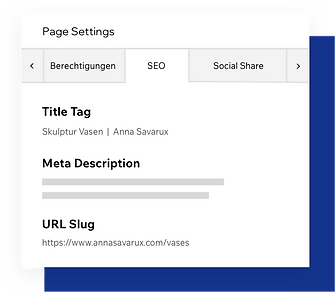 SEO Website Einstellungen, Meta-Tags ändern