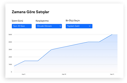 Wix Analytics'teki Zamana Göre Satışlar