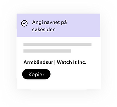 Wix SEO Wiz, angi SEO-titler for hjemmesiden din