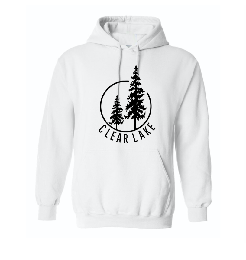 Thumbnail: Custom Lake Hoodie - Pine Trees (Adult)