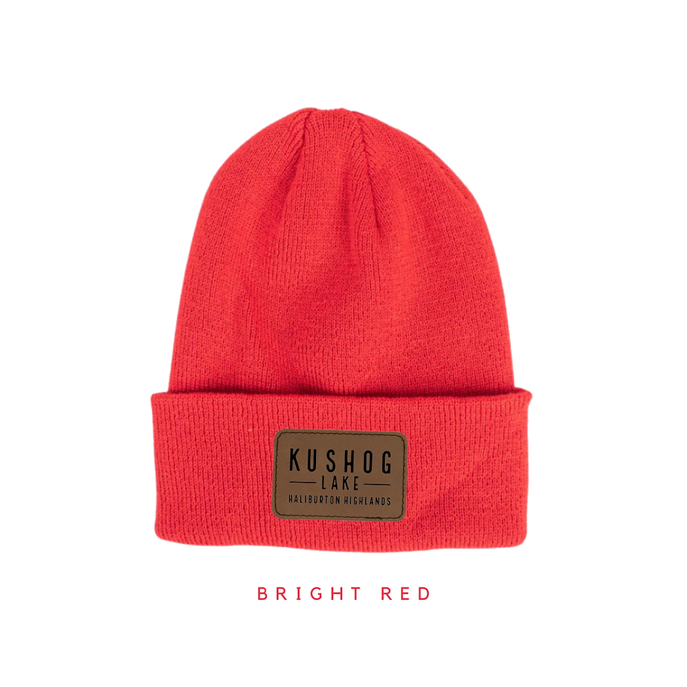 Thumbnail: Custom Faux Leather Patch Cabin Toque