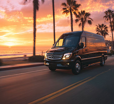 Sprinter in the sunset