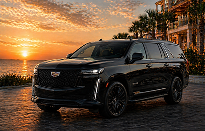 Elevate's Cadillac Escalade parked along the 30A coast