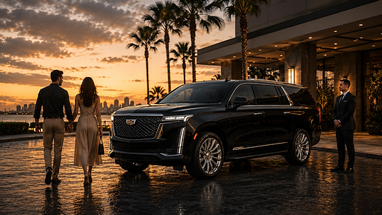Elevate's Cadillac Escalade on an hourly charter along 30A