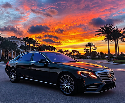 Mercedes S550 for executive airport travel.