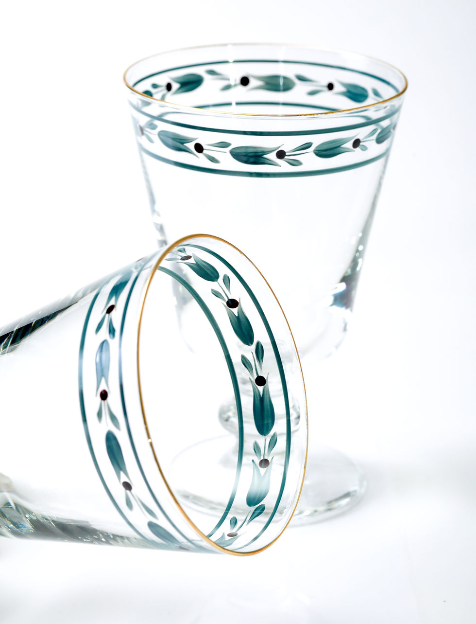 Miniatura: Delft | Set de 6 Copas | Borde Oro