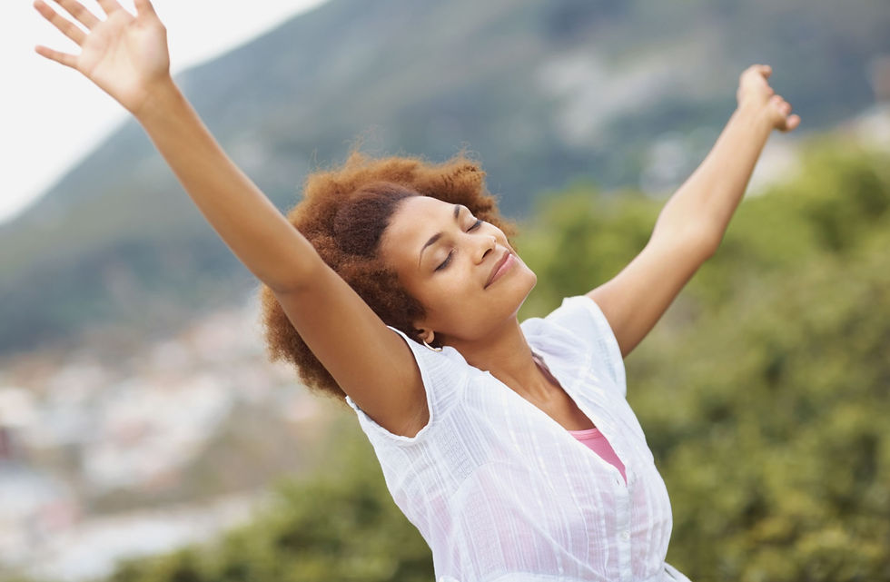 Middle-aged woman relaxing as part of a healthy lifestyle