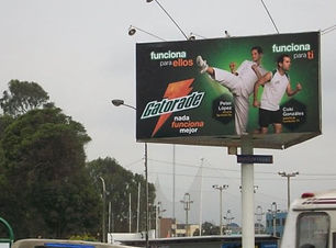 Peter Lopez on gatorade billboard