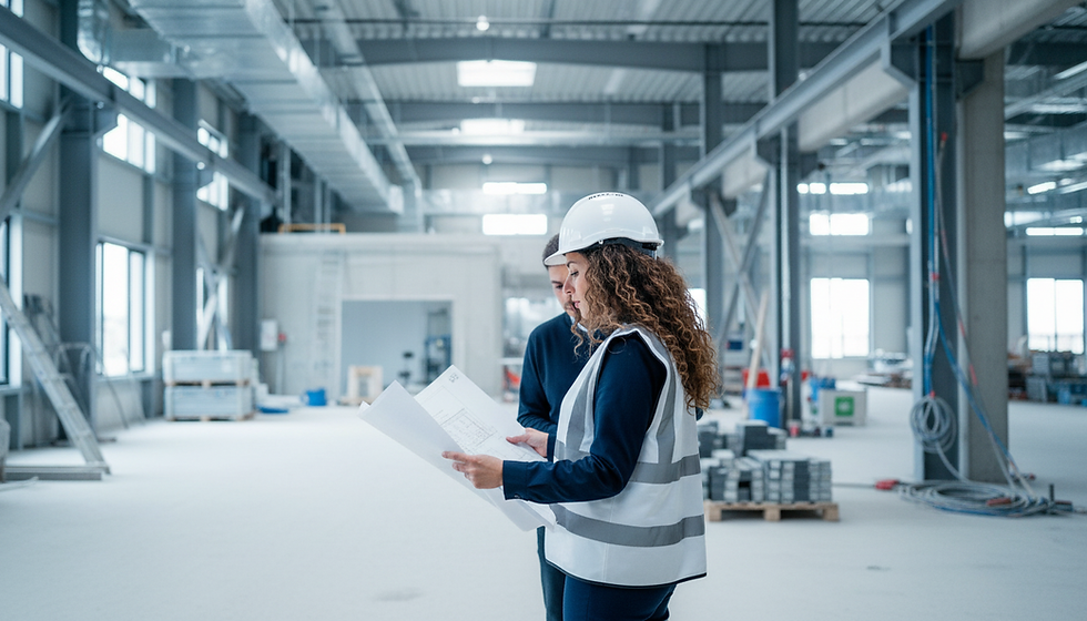 Sabriye in einer Industriehalle