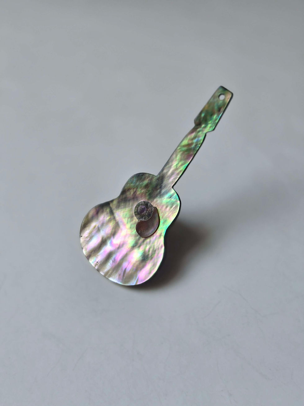 Thumbnail: Vintage Abolonie Guitar Brooch