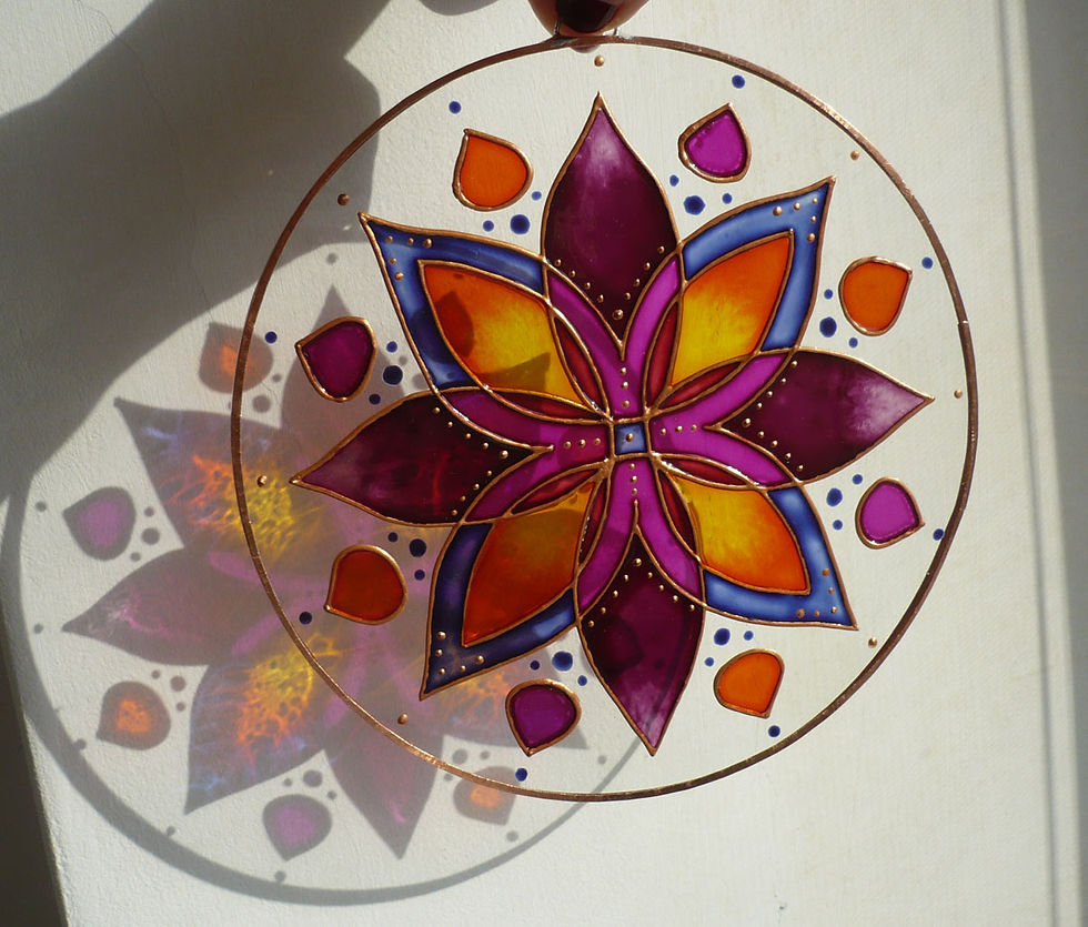 Egyedi mandala ablakdísz