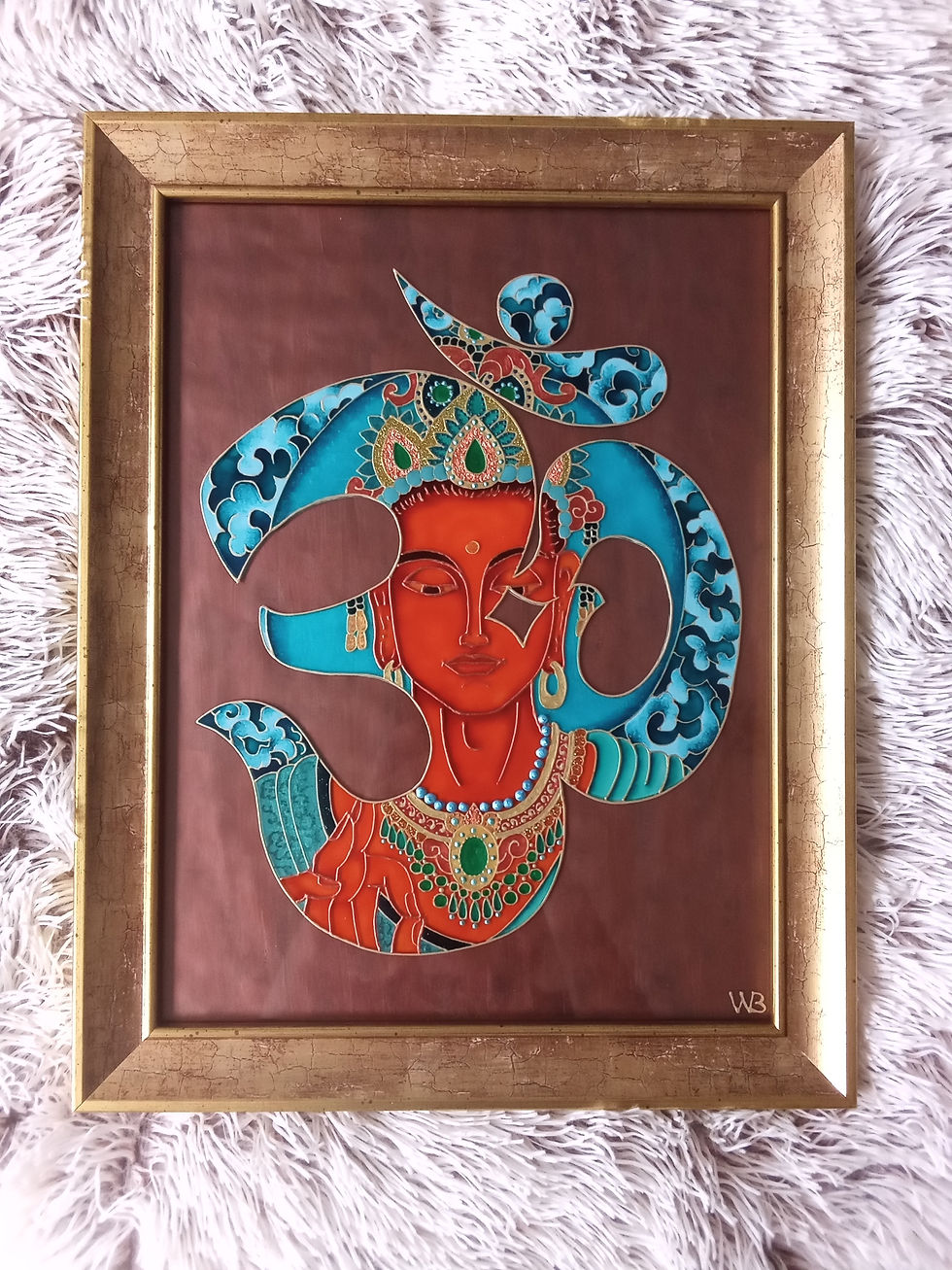 Buddha - üvegfestésel készült kép