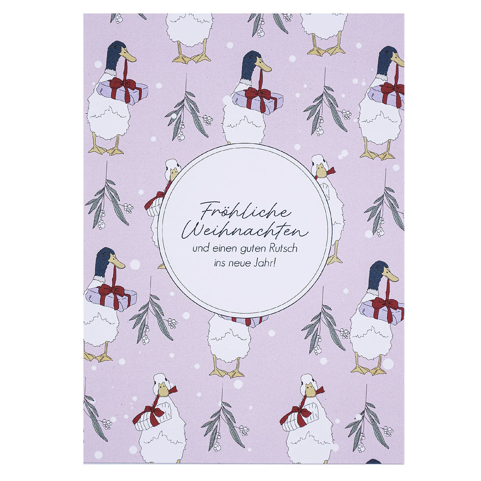 Postkarte "Fröhliche Weihnachten und einen guten Rutsch ins neue Jahr!"