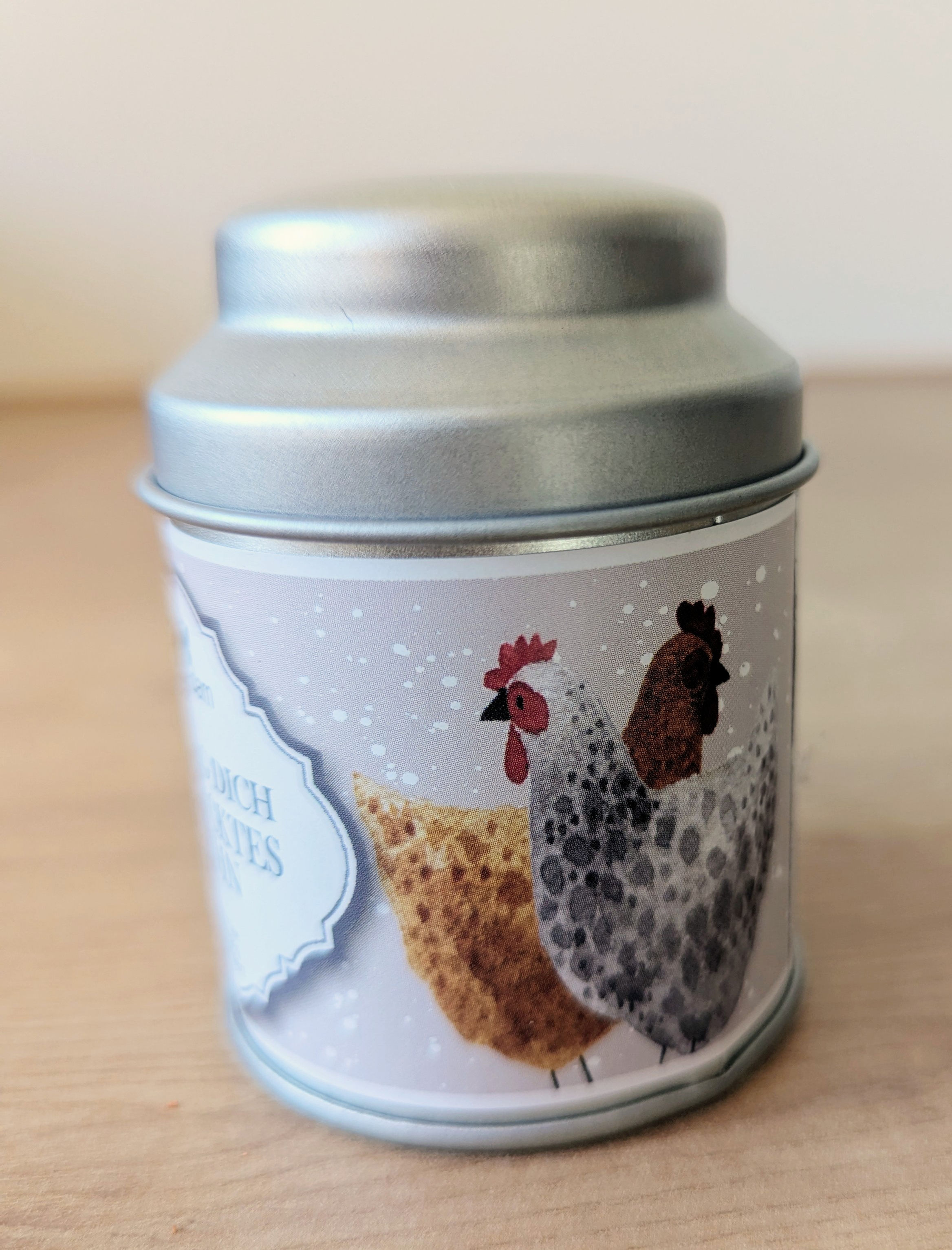 Kräutertee Dose klein "Verrücktes Huhn" von MariAdam - 20g