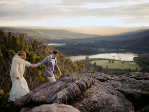 A Couple who just got married in Kangaroo Valley NSW