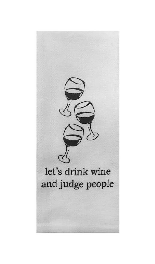Let's Drink Wine Tea Towel