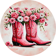Pink Cowboy Boots Car Coaster.png