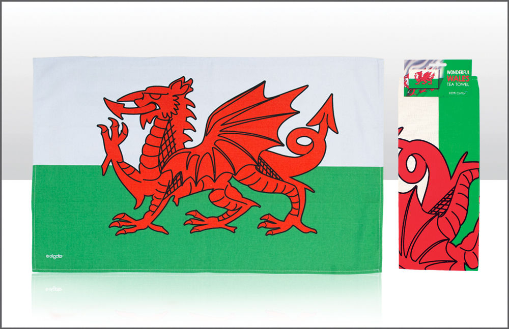 Welsh Flag Tea Towel