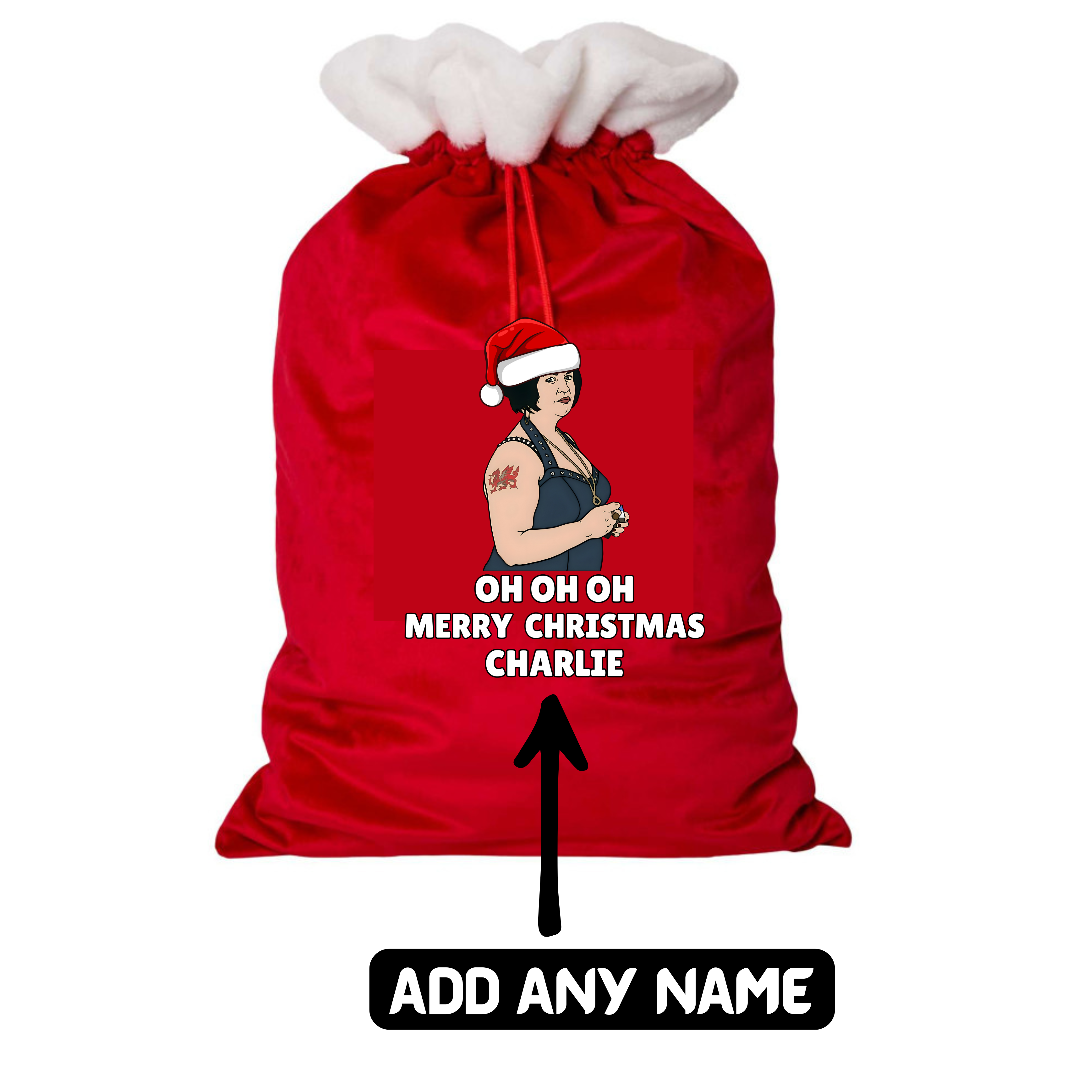 Custom Oh Oh Oh Christmas Sack